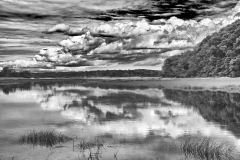 Sunken Meadow B&W clouds 2